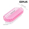 image:imageG2PLUS 4PCS Nail Brush Double Sided Nail Scrubber Brush Soft Stiff Bristles fingernail Cleaning Brush Angle Nails Toes Cleaning Brush for Men WomenPinkTransparent