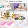 image:imageG2PLUS 4PCS Nail Brush Double Sided Nail Scrubber Brush Soft Stiff Bristles fingernail Cleaning Brush Angle Nails Toes Cleaning Brush for Men WomenPinkTransparent