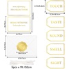image:imageG2PLUS 5 Senses Gift Tags with String for Him and Her  Romantic White and Gold Gift Tags Set with Sense Greeting Card for Anniversary Valentines Day Birthday ChristmasWhite Gold