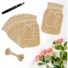 image:imageG2PLUS 50PCS Baby Advice Cards Onesie Baby Shower Predictions and Advice Cards for Parents To Be Wishes Card for New Parents Gender Reveal Girls Boys Game Party Decorations52x6in Kraft WhiteMason Jar