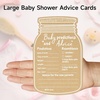 image:imageG2PLUS 50PCS Baby Advice Cards Onesie Baby Shower Predictions and Advice Cards for Parents To Be Wishes Card for New Parents Gender Reveal Girls Boys Game Party Decorations52x6in Kraft WhiteMason Jar