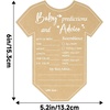 image:imageG2PLUS 50PCS Baby Advice Cards Onesie Baby Shower Predictions and Advice Cards for Parents To Be Wishes Card for New Parents Gender Reveal Girls Boys Game Party Decorations52x6in Kraft WhiteOnesie