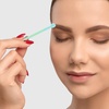 image:imageG2PLUS 50PCS Silicone Eyelash Brushes Green Disposable Mascara Wands Adjustable Ball Shape Eyelash Spoolies Eyebrow Brushes for Eyelash Extension and MakeupGreen