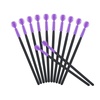 image:imageG2PLUS 50PCS Silicone Eyelash Brushes Green Disposable Mascara Wands Adjustable Ball Shape Eyelash Spoolies Eyebrow Brushes for Eyelash Extension and MakeupPurple
