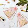 image:imageG2PLUS 50PCS Valentines Gift Bags Organza 3x4in Pink Foil Heart Sheer Mesh Organza Pouches with Drawstring for Valentines Day Party Favors Candy Gift Bags amp Wedding FavorsPink Gold  4x6