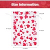 image:imageG2PLUS 50PCS Valentines Gift Bags Organza 3x4in Pink Foil Heart Sheer Mesh Organza Pouches with Drawstring for Valentines Day Party Favors Candy Gift Bags amp Wedding FavorsWhite Red  4x6