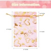 image:imageG2PLUS 50PCS Valentines Gift Bags Organza 3x4in Pink Foil Heart Sheer Mesh Organza Pouches with Drawstring for Valentines Day Party Favors Candy Gift Bags amp Wedding FavorsPink Gold  4x6