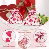 image:imageG2PLUS 50PCS Valentines Gift Bags Organza 3x4in Pink Foil Heart Sheer Mesh Organza Pouches with Drawstring for Valentines Day Party Favors Candy Gift Bags amp Wedding FavorsWhite Red  3x4