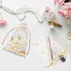 image:imageG2PLUS 50PCS Valentines Gift Bags Organza 3x4in Pink Foil Heart Sheer Mesh Organza Pouches with Drawstring for Valentines Day Party Favors Candy Gift Bags amp Wedding FavorsWhite Gold  4x6
