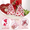 image:imageG2PLUS 50PCS Valentines Gift Bags Organza 3x4in Pink Foil Heart Sheer Mesh Organza Pouches with Drawstring for Valentines Day Party Favors Candy Gift Bags amp Wedding FavorsWhite Red  5x7
