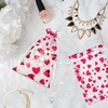 image:imageG2PLUS 50PCS Valentines Gift Bags Organza 3x4in Pink Foil Heart Sheer Mesh Organza Pouches with Drawstring for Valentines Day Party Favors Candy Gift Bags amp Wedding FavorsWhite Red  4x6