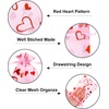 image:imageG2PLUS 50PCS Valentines Gift Bags Organza 3x4in Pink Foil Heart Sheer Mesh Organza Pouches with Drawstring for Valentines Day Party Favors Candy Gift Bags amp Wedding FavorsPink Red  4x6