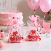 image:imageG2PLUS 50PCS Valentines Gift Bags Organza 3x4in Pink Foil Heart Sheer Mesh Organza Pouches with Drawstring for Valentines Day Party Favors Candy Gift Bags amp Wedding FavorsPink Red  5x7