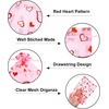 image:imageG2PLUS 50PCS Valentines Gift Bags Organza 3x4in Pink Foil Heart Sheer Mesh Organza Pouches with Drawstring for Valentines Day Party Favors Candy Gift Bags amp Wedding FavorsPink Red  5x7