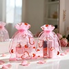 image:imageG2PLUS 50PCS Valentines Gift Bags Organza 3x4in Pink Foil Heart Sheer Mesh Organza Pouches with Drawstring for Valentines Day Party Favors Candy Gift Bags amp Wedding FavorsPink Red  5x7