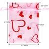 image:imageG2PLUS 50PCS Valentines Gift Bags Organza 3x4in Pink Foil Heart Sheer Mesh Organza Pouches with Drawstring for Valentines Day Party Favors Candy Gift Bags amp Wedding FavorsPink Red  3x4