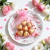 image:imageG2PLUS 50PCS Valentines Gift Bags Organza 3x4in Pink Foil Heart Sheer Mesh Organza Pouches with Drawstring for Valentines Day Party Favors Candy Gift Bags amp Wedding FavorsPink Red  5x7