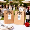 image:imageG2PLUS 50Pcs Name Place Cards  Wedding Place Cards with Champagne Gold Ribbon Blank Paper Gift Tags 35x2 Inches for Wedding Favors Bridal Shower amp Party Table SettingBlack