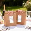 image:imageG2PLUS 50Pcs Name Place Cards  Wedding Place Cards with Champagne Gold Ribbon Blank Paper Gift Tags 35x2 Inches for Wedding Favors Bridal Shower amp Party Table SettingPink