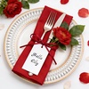 image:imageG2PLUS 50Pcs Name Place Cards  Wedding Place Cards with Champagne Gold Ribbon Blank Paper Gift Tags 35x2 Inches for Wedding Favors Bridal Shower amp Party Table SettingRed