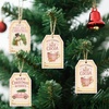 image:imageG2PLUS 60Pcs Gold Christmas Gift Tags  4 Styles Christmas Name Tags Xmas Tree Holiday Paper Gift Tags with String for DIY Crafts Party Favors Gift Exchange Stocking Stuffers5 Styles Pink Christmas