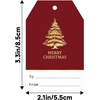 image:imageG2PLUS 60Pcs Gold Christmas Gift Tags  4 Styles Christmas Name Tags Xmas Tree Holiday Paper Gift Tags with String for DIY Crafts Party Favors Gift Exchange Stocking Stuffers2 StylesRed Green