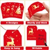 image:imageG2PLUS 60Pcs Gold Christmas Gift Tags  4 Styles Christmas Name Tags Xmas Tree Holiday Paper Gift Tags with String for DIY Crafts Party Favors Gift Exchange Stocking Stuffers4 Styles Red Christmas