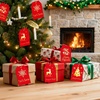 image:imageG2PLUS 60Pcs Gold Christmas Gift Tags  4 Styles Christmas Name Tags Xmas Tree Holiday Paper Gift Tags with String for DIY Crafts Party Favors Gift Exchange Stocking Stuffers4 Styles Red Christmas