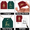 image:imageG2PLUS 60Pcs Gold Christmas Gift Tags  4 Styles Christmas Name Tags Xmas Tree Holiday Paper Gift Tags with String for DIY Crafts Party Favors Gift Exchange Stocking Stuffers2 StylesRed Green