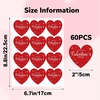 image:imageG2PLUS 60Pcs Happy Valentines Day Stickers  Pink Valentines Day Gift Stickers 2 Inch Round Valentine Label Sticker for Gift Wrap Party Favor DecorationsRed
