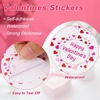image:imageG2PLUS 60Pcs Happy Valentines Day Stickers  Pink Valentines Day Gift Stickers 2 Inch Round Valentine Label Sticker for Gift Wrap Party Favor DecorationsPink