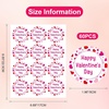 image:imageG2PLUS 60Pcs Happy Valentines Day Stickers  Pink Valentines Day Gift Stickers 2 Inch Round Valentine Label Sticker for Gift Wrap Party Favor DecorationsPink