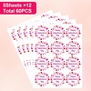 image:imageG2PLUS 60Pcs Happy Valentines Day Stickers  Pink Valentines Day Gift Stickers 2 Inch Round Valentine Label Sticker for Gift Wrap Party Favor DecorationsPink