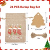image:imageG2PLUS Christmas Drawstring Burlap Gift Bags  24 Pack Christmas Advent Calendar Bags 8 Designs 46 inches Goodie Gift Bag with Xmas Tree Tags for Xmas Holiday Party Favors4X6 Merry Christmas
