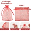 image:imageG2PLUS Christmas Drawstring Organza Bags 4x650PCS Christmas Snowflake Organza Gift Bags Green Sheer Mesh Pouches Xmas Winter Holiday Sheer Mesh Bag for Jewelry Candy GoodiesRedChristmas