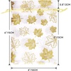 image:imageG2PLUS Christmas Drawstring Organza Bags 4x650PCS Christmas Snowflake Organza Gift Bags Green Sheer Mesh Pouches Xmas Winter Holiday Sheer Mesh Bag for Jewelry Candy GoodiesGold Maple LeavesThanksgiving