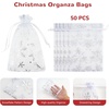 image:imageG2PLUS Christmas Drawstring Organza Bags 4x650PCS Christmas Snowflake Organza Gift Bags Green Sheer Mesh Pouches Xmas Winter Holiday Sheer Mesh Bag for Jewelry Candy GoodiesWhiteChristmas
