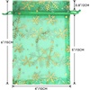 image:imageG2PLUS Christmas Drawstring Organza Bags 4x650PCS Christmas Snowflake Organza Gift Bags Green Sheer Mesh Pouches Xmas Winter Holiday Sheer Mesh Bag for Jewelry Candy GoodiesGreenChristmas