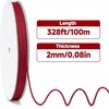 image:imageG2PLUS Christmas String  2mm 328ft Red Green White Cotton Twine String for Gift Wrapping Baking Packaging DIY Crafts Christmas Party DecorationsRed