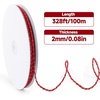 image:imageG2PLUS Christmas String  2mm 328ft Red Green White Cotton Twine String for Gift Wrapping Baking Packaging DIY Crafts Christmas Party DecorationsRed Gold