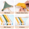 image:imageG2PLUS Cotton Fabric Bunting Banner 9Ft Green Triangle Pennant Banner Flag 12pcs DoubleSided Bunting Garland with Tassels for Birthday Nursery Baby Shower Classroom Hanging DecorColorful