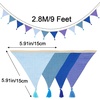 image:imageG2PLUS Cotton Fabric Bunting Banner 9Ft Green Triangle Pennant Banner Flag 12pcs DoubleSided Bunting Garland with Tassels for Birthday Nursery Baby Shower Classroom Hanging DecorBlue