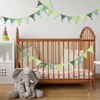image:imageG2PLUS Cotton Fabric Bunting Banner 9Ft Green Triangle Pennant Banner Flag 12pcs DoubleSided Bunting Garland with Tassels for Birthday Nursery Baby Shower Classroom Hanging DecorGreen