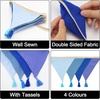 image:imageG2PLUS Cotton Fabric Bunting Banner 9Ft Green Triangle Pennant Banner Flag 12pcs DoubleSided Bunting Garland with Tassels for Birthday Nursery Baby Shower Classroom Hanging DecorBlue