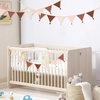 image:imageG2PLUS Cotton Fabric Bunting Banner 9Ft Green Triangle Pennant Banner Flag 12pcs DoubleSided Bunting Garland with Tassels for Birthday Nursery Baby Shower Classroom Hanging DecorKhaki
