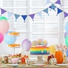 image:imageG2PLUS Cotton Fabric Bunting Banner 9Ft Green Triangle Pennant Banner Flag 12pcs DoubleSided Bunting Garland with Tassels for Birthday Nursery Baby Shower Classroom Hanging DecorBlue