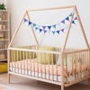image:imageG2PLUS Cotton Fabric Bunting Banner 9Ft Green Triangle Pennant Banner Flag 12pcs DoubleSided Bunting Garland with Tassels for Birthday Nursery Baby Shower Classroom Hanging DecorBlue