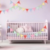 image:imageG2PLUS Cotton Fabric Bunting Banner 9Ft Green Triangle Pennant Banner Flag 12pcs DoubleSided Bunting Garland with Tassels for Birthday Nursery Baby Shower Classroom Hanging DecorMulti Color