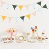 image:imageG2PLUS Cotton Fabric Bunting Banner 9Ft Green Triangle Pennant Banner Flag 12pcs DoubleSided Bunting Garland with Tassels for Birthday Nursery Baby Shower Classroom Hanging DecorColorful