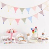 image:imageG2PLUS Cotton Fabric Bunting Banner 9Ft Green Triangle Pennant Banner Flag 12pcs DoubleSided Bunting Garland with Tassels for Birthday Nursery Baby Shower Classroom Hanging DecorMorandi